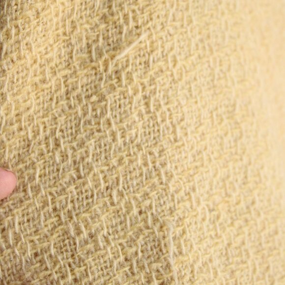 Vintage 1960s Jacket, Yellow with Black Velvet Collar, Double Breasted - Picture 8 of 10